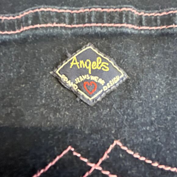 Angels SKIRT Vintage Stretch Blue Denim Size 9 Jr Made in Hong Kong - Picture 4 of 12